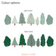the two colour options of the woodland trees