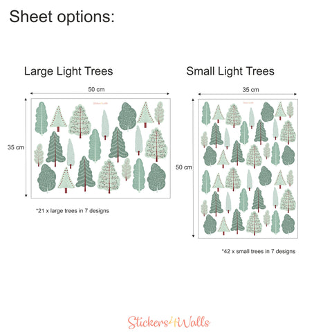 image showing number and scale of wall sticker sheet