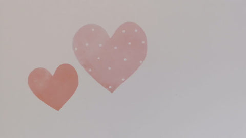 Reusable Valentine Heart Wall Sticker, Reds, Pastel, Rainbow, Soft Grey, Pinks Collections