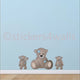 Reusable Teddy Bear Fabric Wall Stickers, Bear Nursery Wall Art Decals