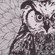 Owl Mindful Colouring Fabric Wall Stickerl, Reusable
