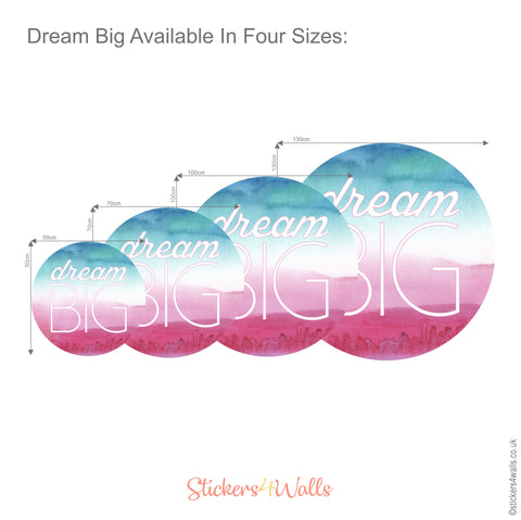 Dream Big Fabric Motivational Wall Sticker - Reusable