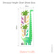 Green Dinosaur Height Chart Wall Sticker - Reusable Kids Room Decor