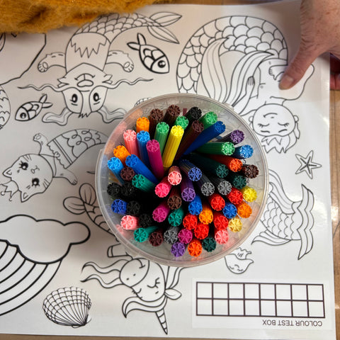 Colour Me Kids - Mermaid Sticker Colouring Sheet