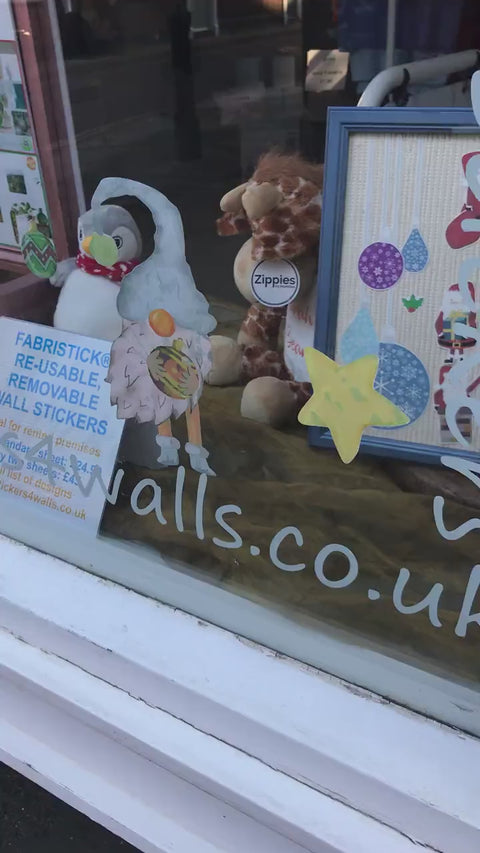 Reusable Nordic Gnome Window Decorations, Christmas Window Cling Decals
