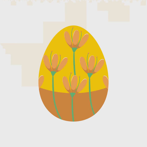 Reusable Easter Eggs Wall Stickers, Yellow & Green Easter Decals