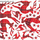 Reusable Fabric Tartan Reindeer Wall Stickers, Reindeer and Star holiday Wall Decals