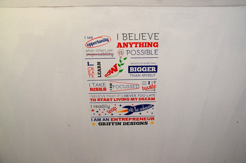 Reusable Inspirational Office Wall Sticker, Personalised Entrepreneur Sticker, Small Business Wall Decor, Inspiring Office Wall Art Decal