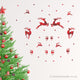 Reusable Fabric Tartan Reindeer Wall Stickers, Reindeer and Star holiday Wall Decals
