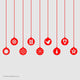 Reusable Christmas Bauble Window Decoration, Set of White or Red Holiday Bauble Window Stickers