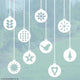 Reusable Christmas Bauble Window Decoration, Set of White or Red Holiday Bauble Window Stickers