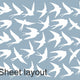 Reusable Swallow Window Stickers, White Bird Window Cling Decals