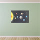 Reusable Fabric Space Wall Sticker, Solar System Decal Wall Art, Planets Wall Sticker