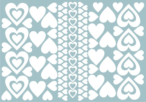 Reusable Valentines Heart Shaped Window Stickers, White or Red Heart Wedding Window Cling, Pack Of 118 Hearts Decals