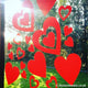 Reusable Valentines Heart Shaped Window Stickers, White or Red Heart Wedding Window Cling, Pack Of 118 Hearts Decals
