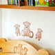 Reusable Teddy Bear Fabric Wall Stickers, Bear Nursery Wall Art Decals