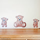 Reusable Teddy Bear Fabric Wall Stickers, Bear Nursery Wall Art Decals