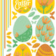 Reusable Easter Eggs Wall Stickers, Yellow & Green Easter Decals