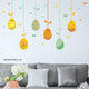 Reusable Easter Eggs Wall Stickers, Yellow & Green Easter Decals