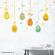 Reusable Easter Eggs Wall Stickers, Yellow & Green Easter Decals