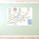 Educational Interactive Tube Reading Map Keystage 2 Wall Sticker, Kids Reading Map Wall Decal For Home or School