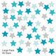 Star Shaped Fabric Wall Stickers - Reusable Fake Wallpaper effect