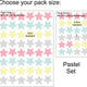 Star Shaped Fabric Wall Stickers - Reusable Fake Wallpaper effect