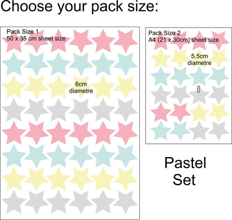Star Shaped Fabric Wall Stickers - Reusable Fake Wallpaper effect