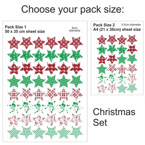 Star Shaped Fabric Wall Stickers - Reusable Fake Wallpaper effect