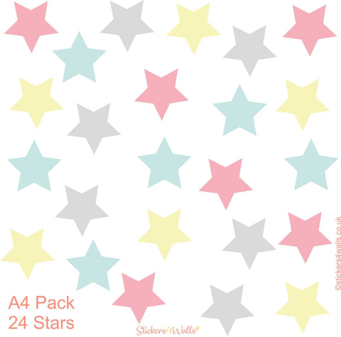 Star Shaped Fabric Wall Stickers - Reusable Fake Wallpaper effect