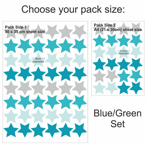 Star Shaped Fabric Wall Stickers - Reusable Fake Wallpaper effect