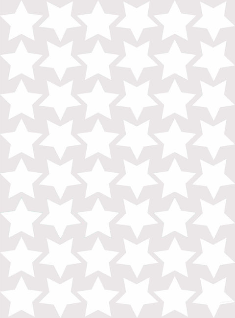 Reusable White Fabric Star Wall Stickers, Wall Art Decals