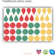 Bauble Wall Stickers part of Reusable Christmas Tree Wall Sticker