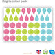 Bauble Wall Stickers part of Reusable Christmas Tree Wall Sticker