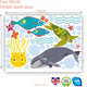 Sea World Height Chart Wall Sticker - Reusable
