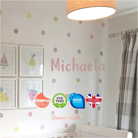 Personalised Name Wall Art Reusable Fabric Wall Stickers