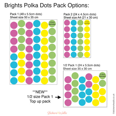 Polka Dot Fabric Wall Stickers - Reusable