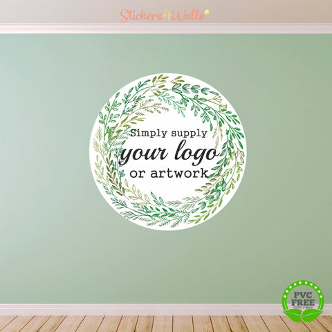 Reusable Your Brand Logo Fabric Wall Sticker, Business Logo Wall Poster, Home Office Branding Wall Art