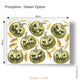 Pumpkin Wall Stickers,  Halloween Re-usable Fabric Wall Decals