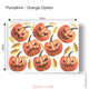 Pumpkin Wall Stickers,  Halloween Re-usable Fabric Wall Decals