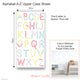 Alphabet & Number Fabric Wall Stickers - Reusable & Repositionable, Pastel Coloured