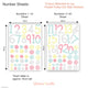 Alphabet & Number Fabric Wall Stickers - Reusable & Repositionable, Pastel Coloured