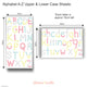 Alphabet & Number Fabric Wall Stickers - Reusable & Repositionable, Pastel Coloured