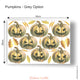 Pumpkin Wall Stickers,  Halloween Re-usable Fabric Wall Decals