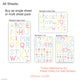 Alphabet & Number Fabric Wall Stickers - Reusable & Repositionable, Pastel Coloured