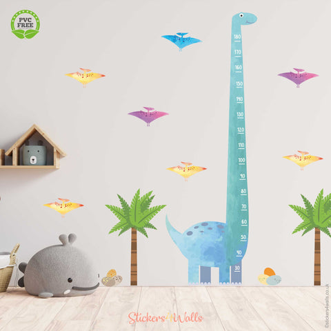 Reusable Dinosaur Height Chart Wall Sticker, Kid's Height Chart, Family Height Chart Wall Decal