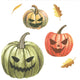 Pumpkin Wall Stickers,  Halloween Re-usable Fabric Wall Decals
