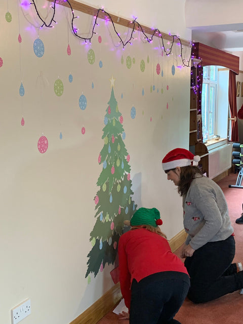 Bauble Wall Stickers part of Reusable Christmas Tree Wall Sticker