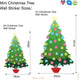 Mini Reusable Christmas Tree Fabric Wall Sticker