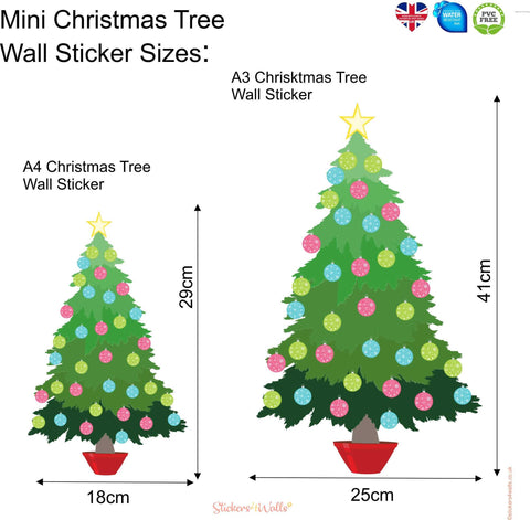 Mini Reusable Christmas Tree Fabric Wall Sticker